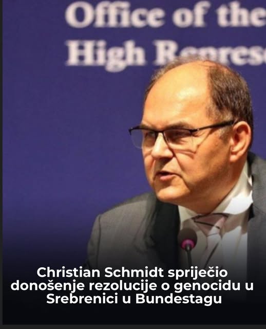 Christian Schmidt spriječio donošenje rezolucije o genocidu u Srebrenici u Bundestagu - featured image
