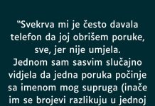 “Svekrva mi je često davala telefon da joj obrišem poruke, sve, jer nije umjela…” “Svekrva mi je često davala telefon da joj obrišem poruke, sve, jer nije umjela…” - featured image