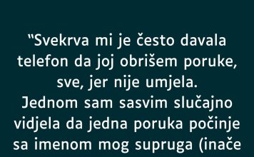 “Svekrva mi je često davala telefon da joj obrišem poruke, sve, jer nije umjela…” “Svekrva mi je često davala telefon da joj obrišem poruke, sve, jer nije umjela…” - featured image