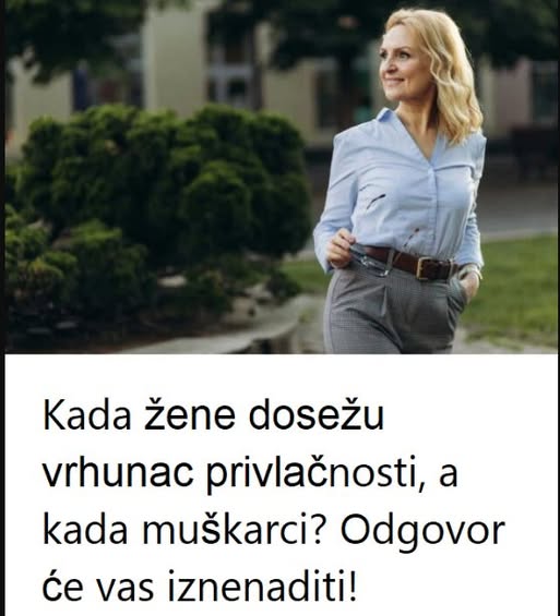 Kada žene dosežu vrhunac privlačnosti, a kada muškarci? Odgovor će vas iznenaditi! - featured image Kada žene dosežu vrhunac privlačnosti, a kada muškarci? Odgovor će vas iznenaditi! - featured image