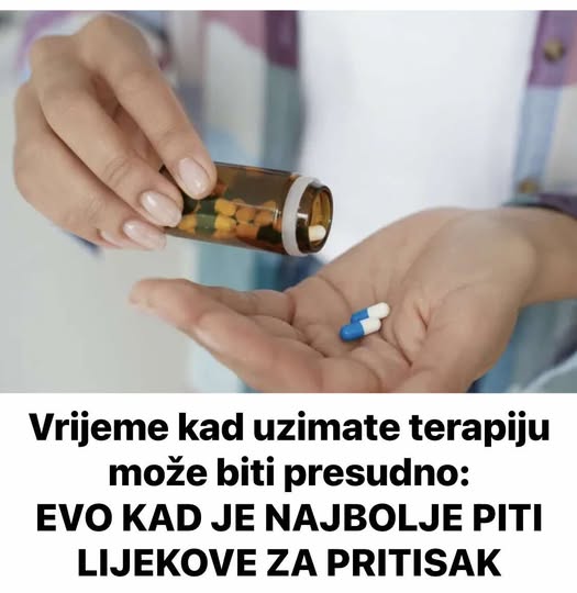 Vrijeme kad uzimate terapiju MOŽE BITI PRESUDNO: EVO KAD JE NAJBOLJE PITI LIJEKOVE ZA PRITISAK - featured image