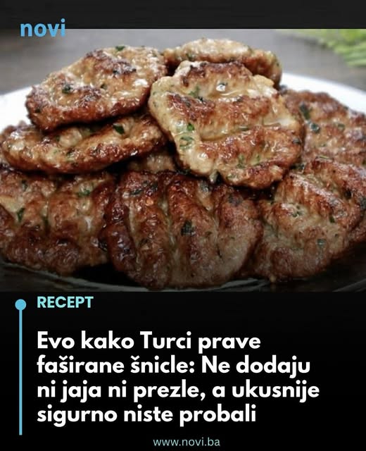 Evo kako Turci prave faširane šnicle: Ne dodaju ni jaja ni prezle, a ukusnije sigurno niste probali - featured image Evo kako Turci prave faširane šnicle: Ne dodaju ni jaja ni prezle, a ukusnije sigurno niste probali - featured image