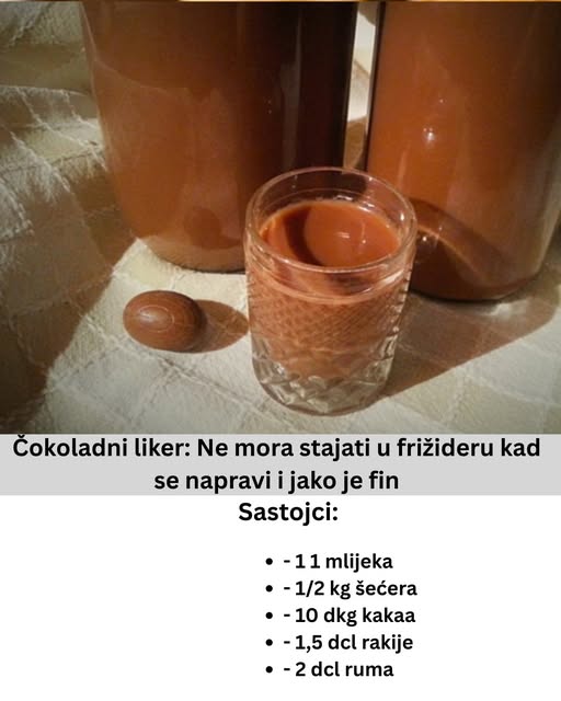 ČOKOLADNI LIKER: Ne MORA stajati u frižideru kad se napravi i JAKO je fin - featured image