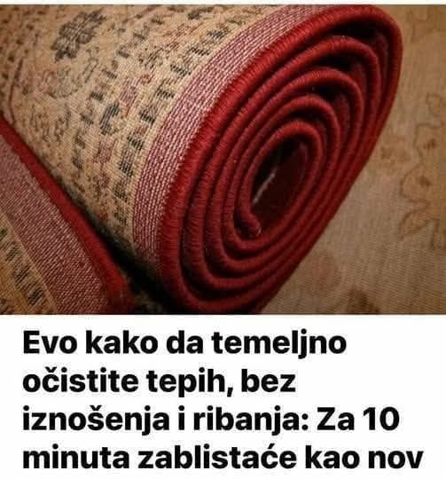 BEZ IZNOŠENJA I RIBANJA: Evo kako da temeljno očistite tepih, za svega 10 minuta biće kao nov - featured image