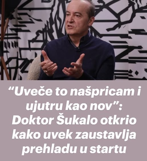 “Uveče to našpricam i ujutru kao nov”: Doktor Šukalo otkrio kako uvek zaustavlja prehladu u startu - featured image