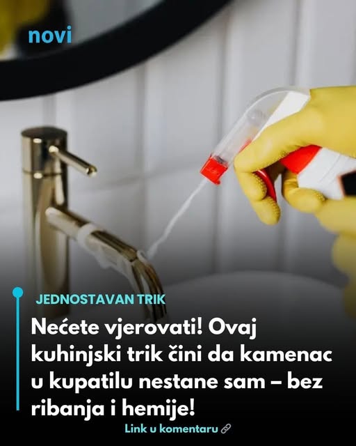 Nećete vjerovati! Ovaj kuhinjski trik čini da kamenac u kupatilu nestane sam – bez ribanja i hemije - featured image
