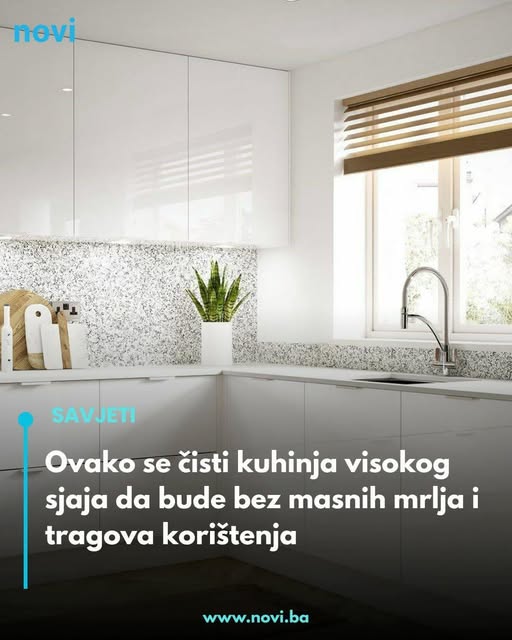 Ovako se čisti kuhinja visokog sjaja da bude bez masnih mrlja i tragova korištenja - featured image