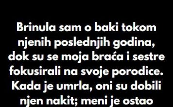 “Brinula sam o baki tokom njenih poslednjih godina…” “Brinula sam o baki tokom njenih poslednjih godina…” - featured image