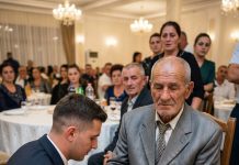 Sin je sakrio oca u mračni ćošak sale jer ga je bilo sramota njegovih starih cipela