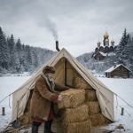 Kada je starac umesto kamenog doma postavio usred snega običan platneni šator i počeo da u njega unosi naramke sena, otvoreno su mu se smejali — dok nisu nastupili mrazevi i ljudi nisu shvatili zašto mu je trebalo toliko slame 😨😱