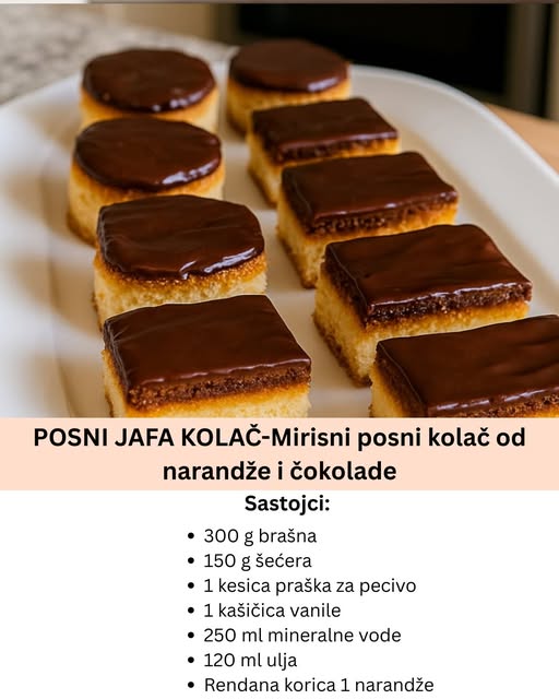 POSNI JAFA KOLAČ – Mirisni POSNI kolač od narandže i ČOKOLADE - featured image