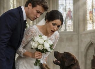 Tokom venčanja, pas je uhvatio rub mladine haljine zubima i počeo frenetično da laje: svi su mislili da je pas jednostavno poludeo, sve dok se nije dogodilo ovo… 😨😱