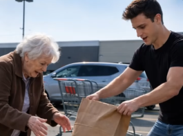 Na parkingu supermarketa mladić je istrgao kesu sa namirnicama iz ruku starije žene i sve prosuo po zemlji, a zatim napao starca koji je samo pokušavao da je zaštiti; ali mladić nije ni mogao da zamisli šta će se desiti sa njim nekoliko sekundi kasnije 😱😨