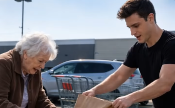 Na parkingu supermarketa mladić je istrgao kesu sa namirnicama iz ruku starije žene i sve prosuo po zemlji, a zatim napao starca koji je samo pokušavao da je zaštiti; ali mladić nije ni mogao da zamisli šta će se desiti sa njim nekoliko sekundi kasnije 😱😨