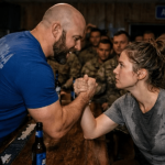 U baru za vojnike, muškarac je namerno prosuo vodu po meni, a zatim me izazvao da testiram svoju snagu u meču u rvanju rukama. Bio je siguran da sam samo obična domaćica, ali nije imao pojma ko sam zapravo i šta sve mogu 😱😨