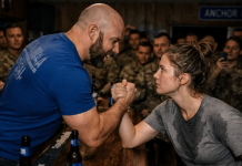 U baru za vojnike, muškarac je namerno prosuo vodu po meni, a zatim me izazvao da testiram svoju snagu u meču u rvanju rukama. Bio je siguran da sam samo obična domaćica, ali nije imao pojma ko sam zapravo i šta sve mogu 😱😨