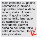 “Moja žena ima 32 godine i domaćica je”