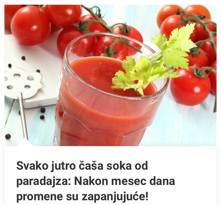 Svako Jutro Čaša Soka Od Paradajza: Nakon Mesec Dana Promene Su Zapanjujuće! - featured image Svako Jutro Čaša Soka Od Paradajza: Nakon Mesec Dana Promene Su Zapanjujuće! - featured image