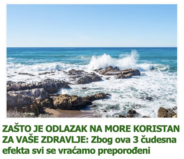 ZAŠTO JE ODLAZAK NA MORE KORISTAN ZA VAŠE ZDRAVLJE: Zbog ova 3 čudesna efekta svi se vraćamo preporođeni - featured image