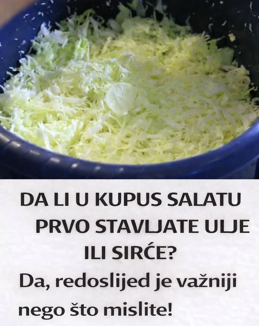 DA LI U KUPUS SALATU PRVO STAVLJATE ULJE ILI SIRĆE? Da, redoslijed je važniji nego što mislite.. - featured image