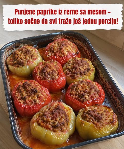 Punjene paprike iz rerne sa mesom – toliko sočne da svi traže još jednu porciju! - featured image
