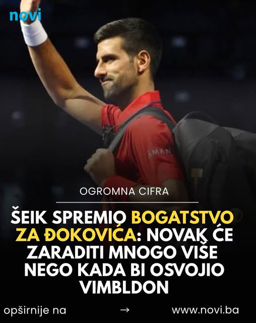 Šeik spremio bogatstvo za Đokovića: Novak će zaraditi mnogo više nego kada bi osvojio Vimbldon - featured image
