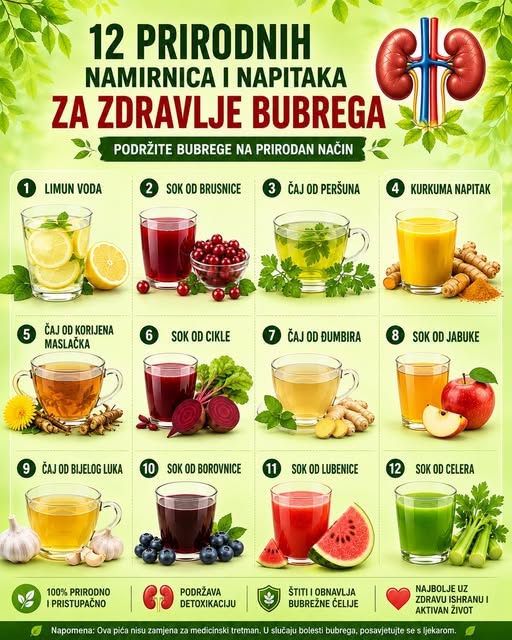 12 prirodnih namirnica i pića za prirodnu podršku zdravlju bubrega …! - featured image