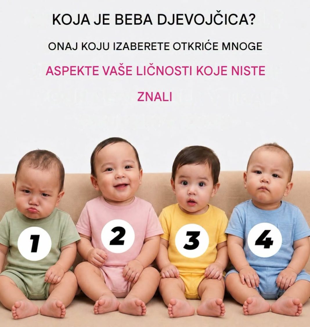Psihološki test: Možete li pogoditi koja je od ove 4 bebe djevojčica? - featured image Psihološki test: Možete li pogoditi koja je od ove 4 bebe djevojčica? - featured image