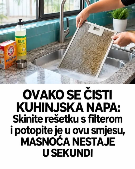 OVAKO SE ČISTI KUHINJSKA NAPA: Skinite rešetku s filterom i potopite je u ovu smjesu, MASNOĆA NESTAJE U SEKUNDI - featured image OVAKO SE ČISTI KUHINJSKA NAPA: Skinite rešetku s filterom i potopite je u ovu smjesu, MASNOĆA NESTAJE U SEKUNDI - featured image