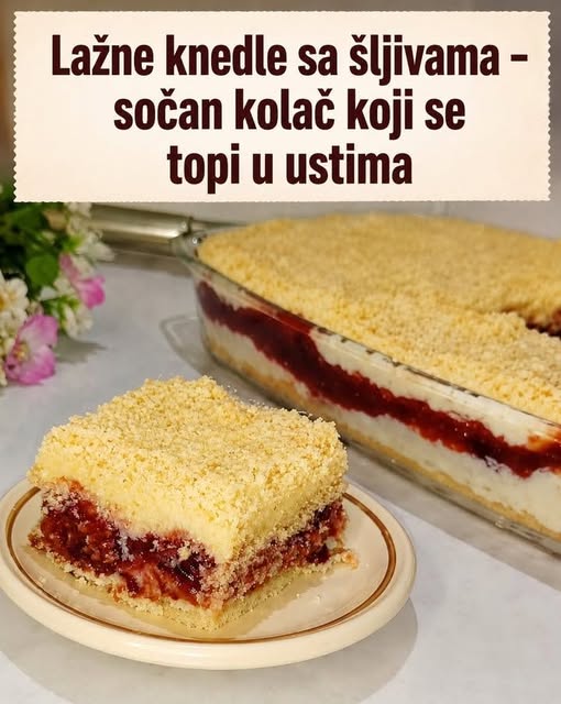 Lažne knedle sa šljivama – sočan kolač koji se topi u ustima - featured image Lažne knedle sa šljivama – sočan kolač koji se topi u ustima - featured image